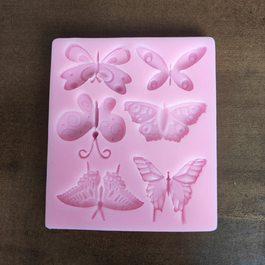 6 Cavity Butterfly Pink Mould