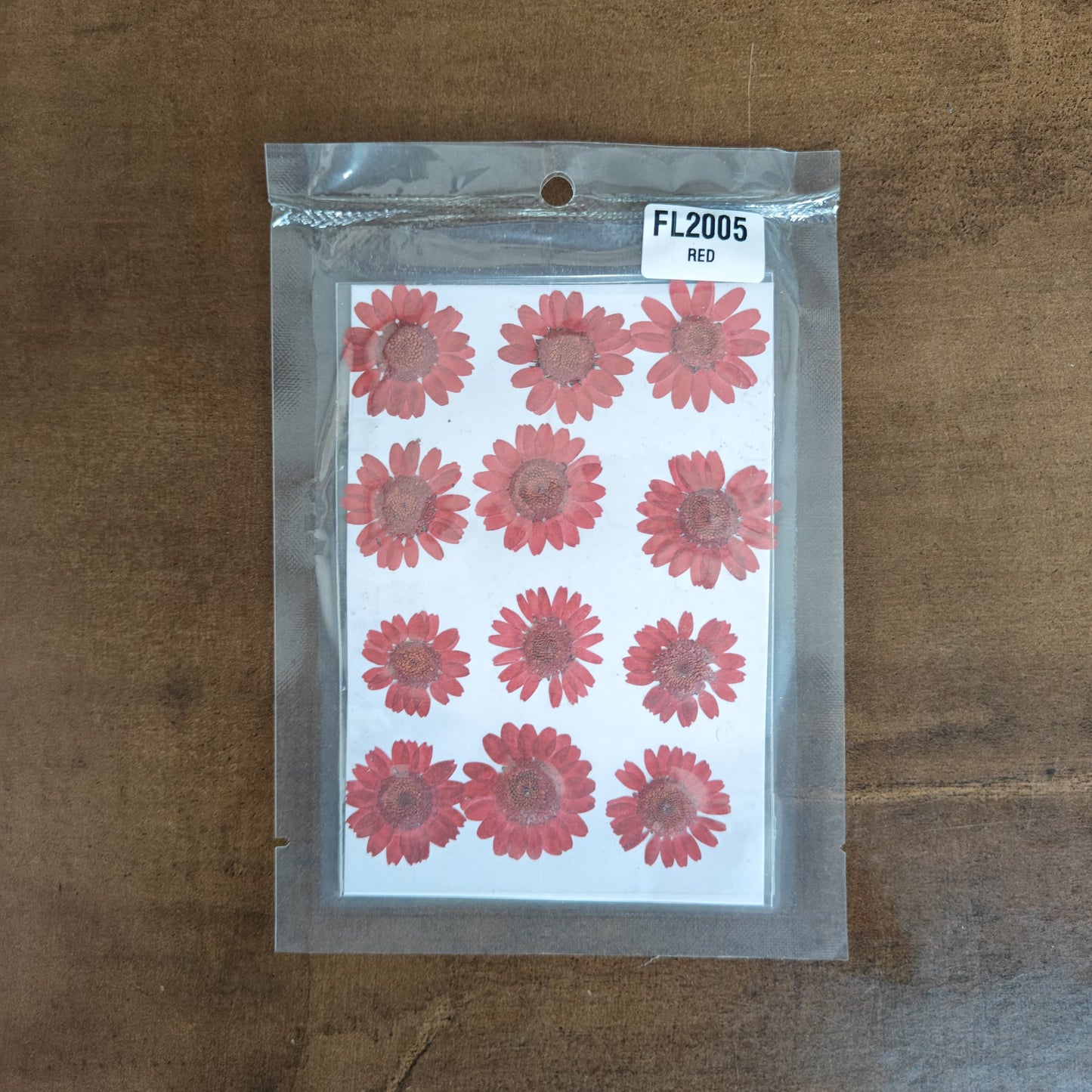 12 in 1 Red Pressed Flower